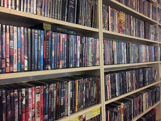 movies, Hollywood Video, shelves, excess