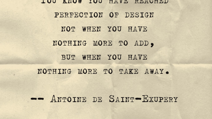 Antoine de Saint-Exupéry quote